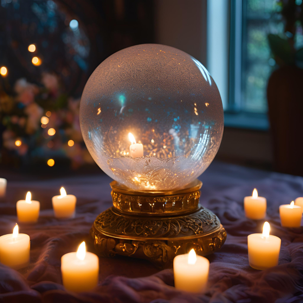 Boule de cristal pour une consultation de médiumnité